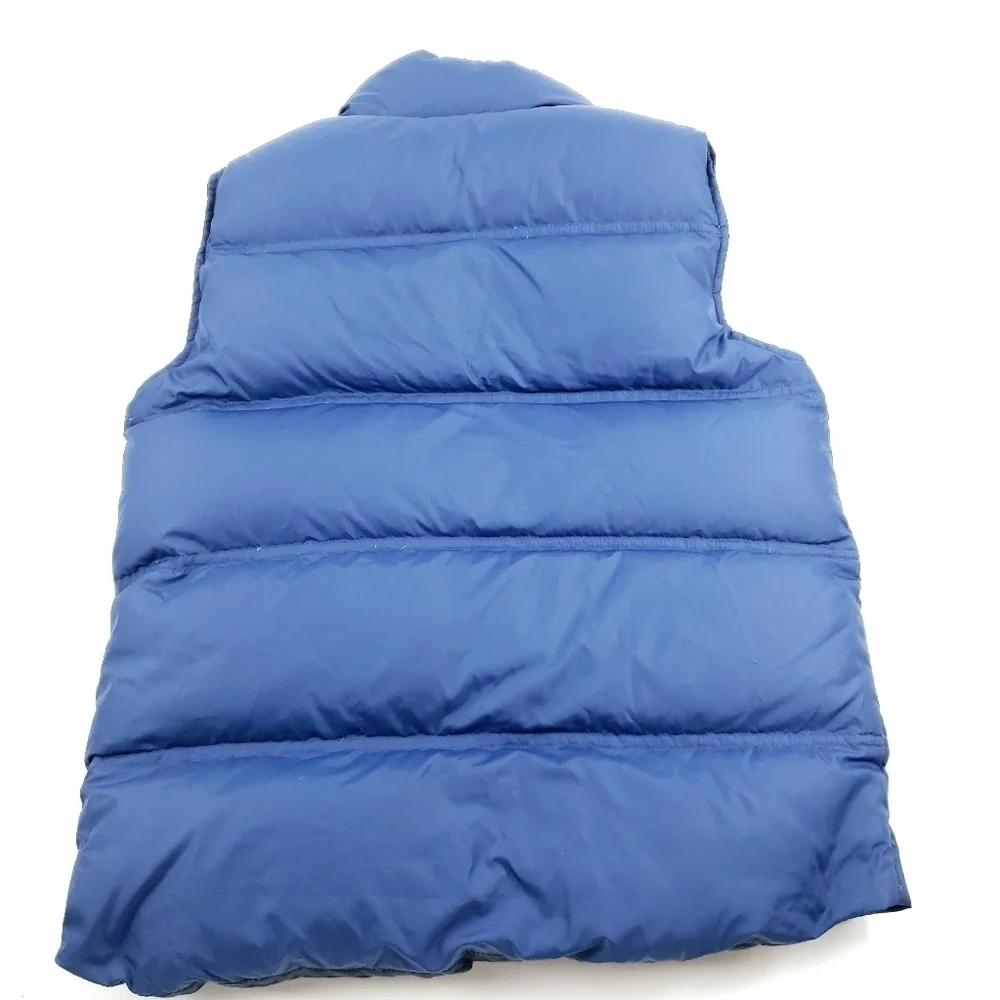 Lands end navy down feather filled vest sz M 10-12